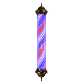 美发转灯led理发店发廊挂墙式 复古圆柱形宫灯超亮门口旋转专用灯