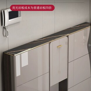 意式 柜17cm极窄家用门口入户靠墙玄关凳子一体 轻奢超薄亮光翻斗鞋