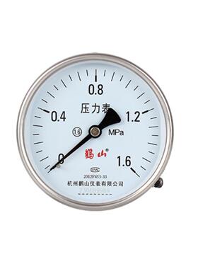 Y100Bfz不锈钢轴向压力表储气罐专用厂家直销，仅供室内使用