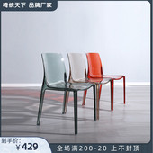 北欧新品 简约新古典in梳妆 20设计师轻奢水晶透明非亚克力餐椅欧式