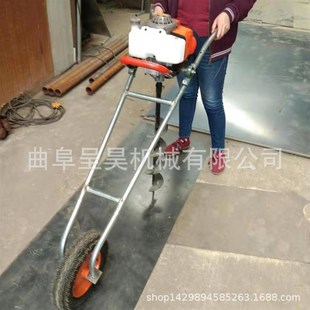 一個人使用 手拉啟動快速挖坑種樹施肥設(shè)備出廠價 地鉆挖坑機