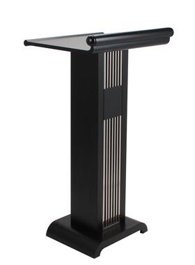 优雅现代简约教师演讲台不锈钢迎宾台会议接待台主持桌发言台酒店