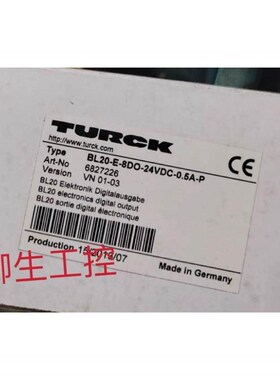 图尔克模块BL20-E-8DI-24VDC-P BL20-E-8DO-24VDC-05A-P议价议