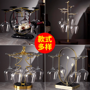 饰摆件 红酒杯架摆件家用高脚杯架倒挂创意现代轻奢高档悬挂杯子装