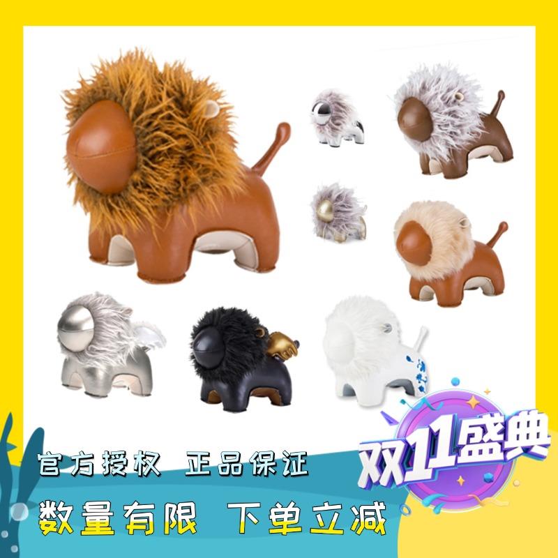 台湾zuny手工制作皮质动物狮子大象猩猩老虎老鼠恐龙书档摆件礼物