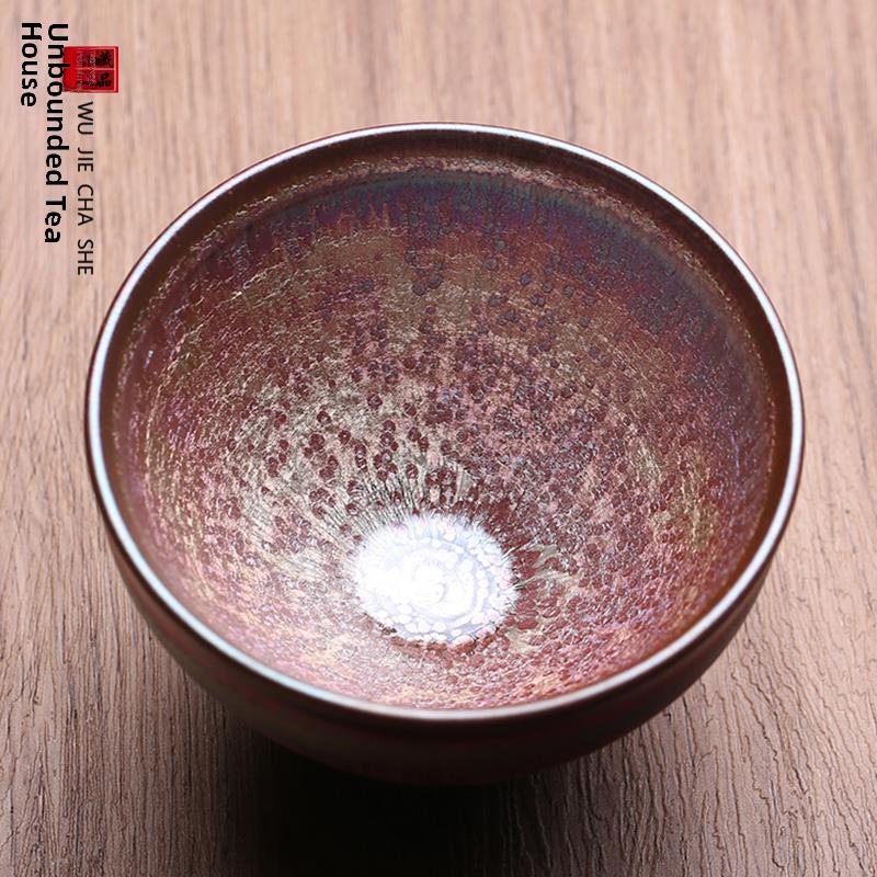 李振贵葵佛光建盏主人杯天目茶盏名家全手工曜变高端茶器功夫茶具