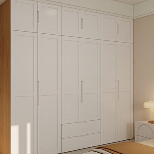 巧巧实木松木衣柜卧室原木衣柜组合衣帽间定制储物柜