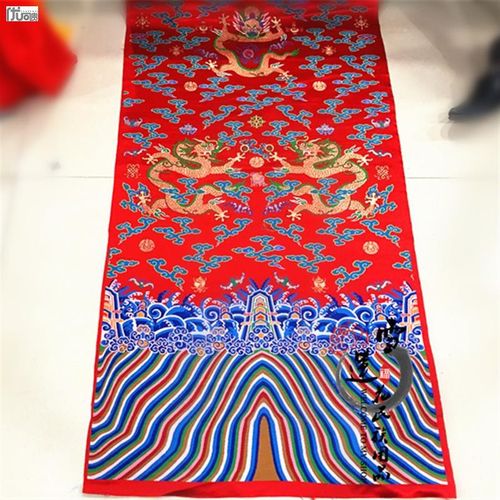 藏式龙纹凤纹藏式绸缎 贡缎 锦缎 织锦缎 布料4色 73元