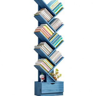 树形书架落地置物架多层简易收纳架绘本架简约创意家用学生小书柜