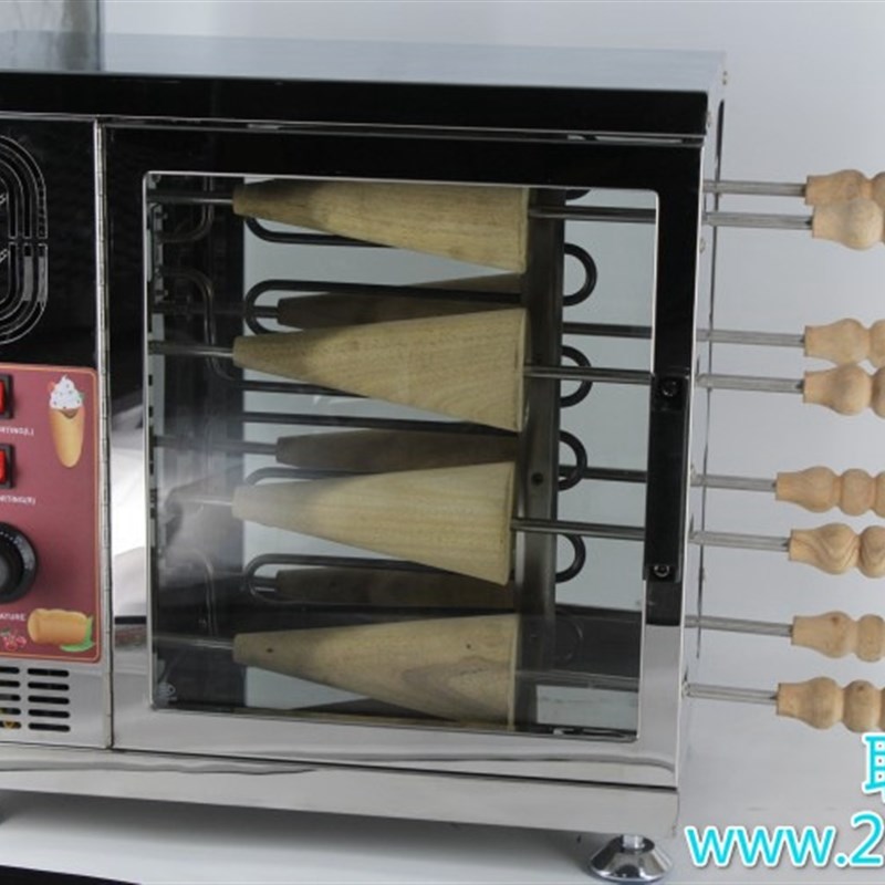 淄博面包圈机  chimney cakxe.chimney cake oven 烟囱卷机