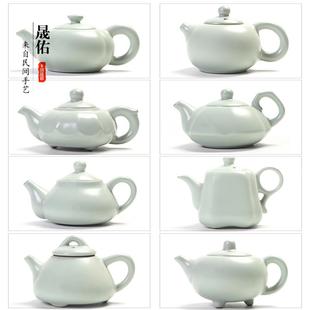 晟佑汝窑陶瓷功夫茶具泡茶壶简约家用汝瓷开片可养单壶过滤小茶壶