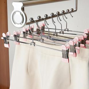 架 家用防滑裤 架裤 夹子无痕裙裤 夹简易JK制服裙夹子衣架省空间挂裤