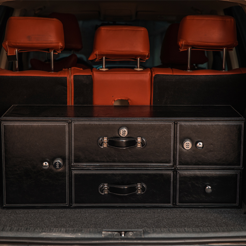 汽车收纳箱后备箱储物箱车用多功能密码箱车载SUV大X号轿车置物箱