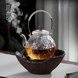 围炉煮茶电陶炉专用茶壶玻璃泡茶煮茶器茶炉套装 2024新款 茶具高端