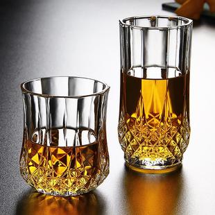 钻石水晶玻璃杯白洒怀白酒酒杯啤酒杯子高级感轻奢高档水杯高颜值