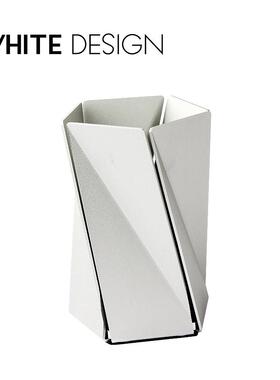 White Design 创意金属扭转铝合金笔筒 简洁桌面收纳高端文具