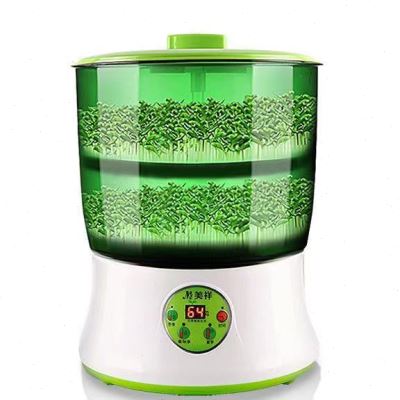 厂价豆芽机家用全自动绿豆芽发芽机智能大容量双层苗菜机跨境