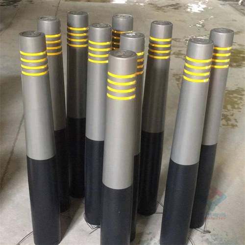 工厂深灰色氟碳漆铸铁车止柱深圳市区同款铸铁罗马柱供应