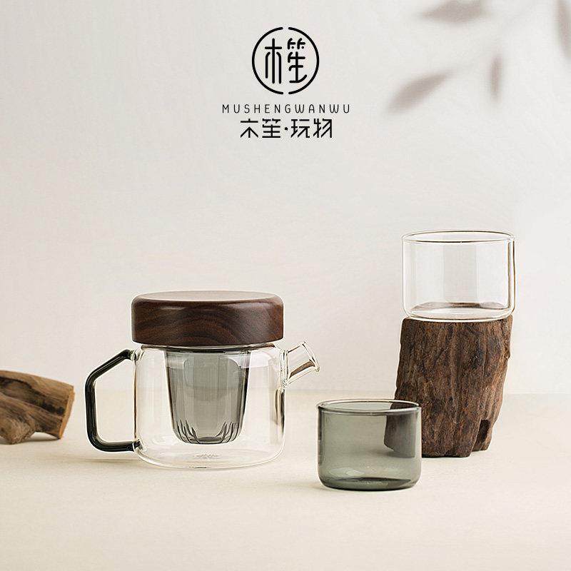 木笙玩物玻璃茶壶过滤冲茶器耐高温泡茶壶轻奢日式茶具套组 家用,餐饮具,茶壶,淘宝优惠券,粉丝福利购,淘宝优惠卷