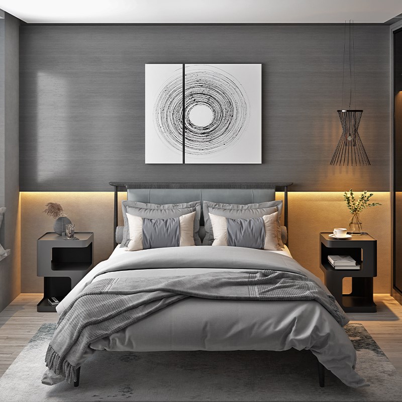 意式轻奢沙发侧边柜边几小茶几迷你桌子客厅方几卧室床头柜侘寂风