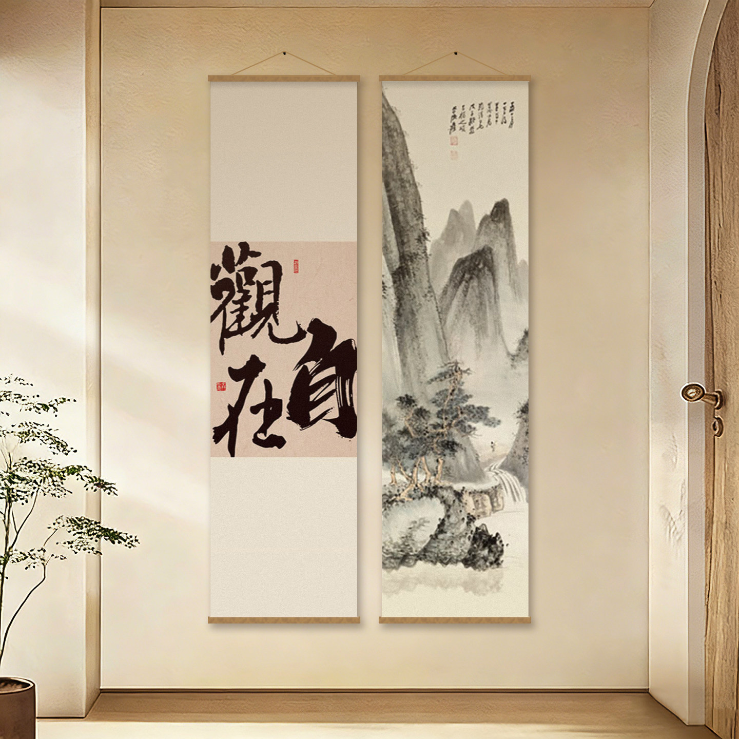宋氏美学高级屏风挂画可定制