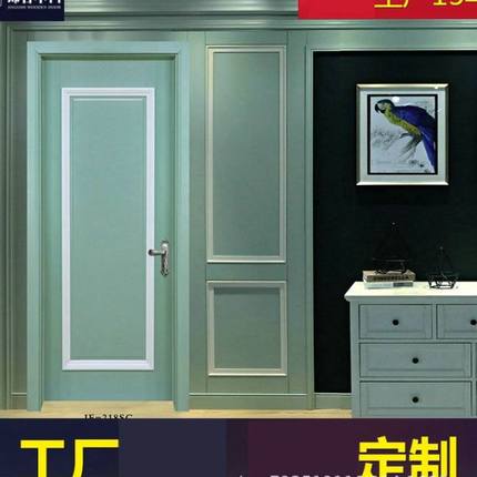 成都供应室内纯实木原木橡木门卧室室内烤漆门隔音平开手动门