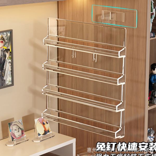 奥奇拉吧唧收纳展示架多层阶梯放立牌徽章小卡色纸谷子上墙置物架