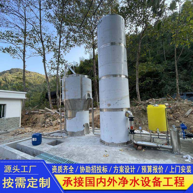 不锈钢一体化净水设备山泉水河水井水过滤设备农村生活用水过滤器