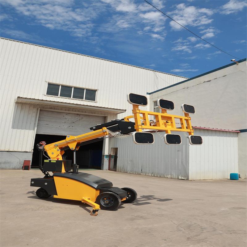 大型手推式安装玻璃电动吸盘车液压旋转升降真空玻璃安装搬运车