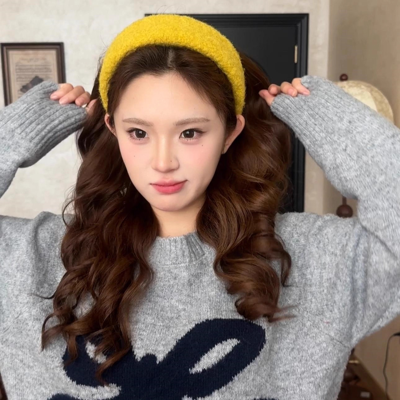 秋冬卷毛宽边加厚发箍高颅顶头箍