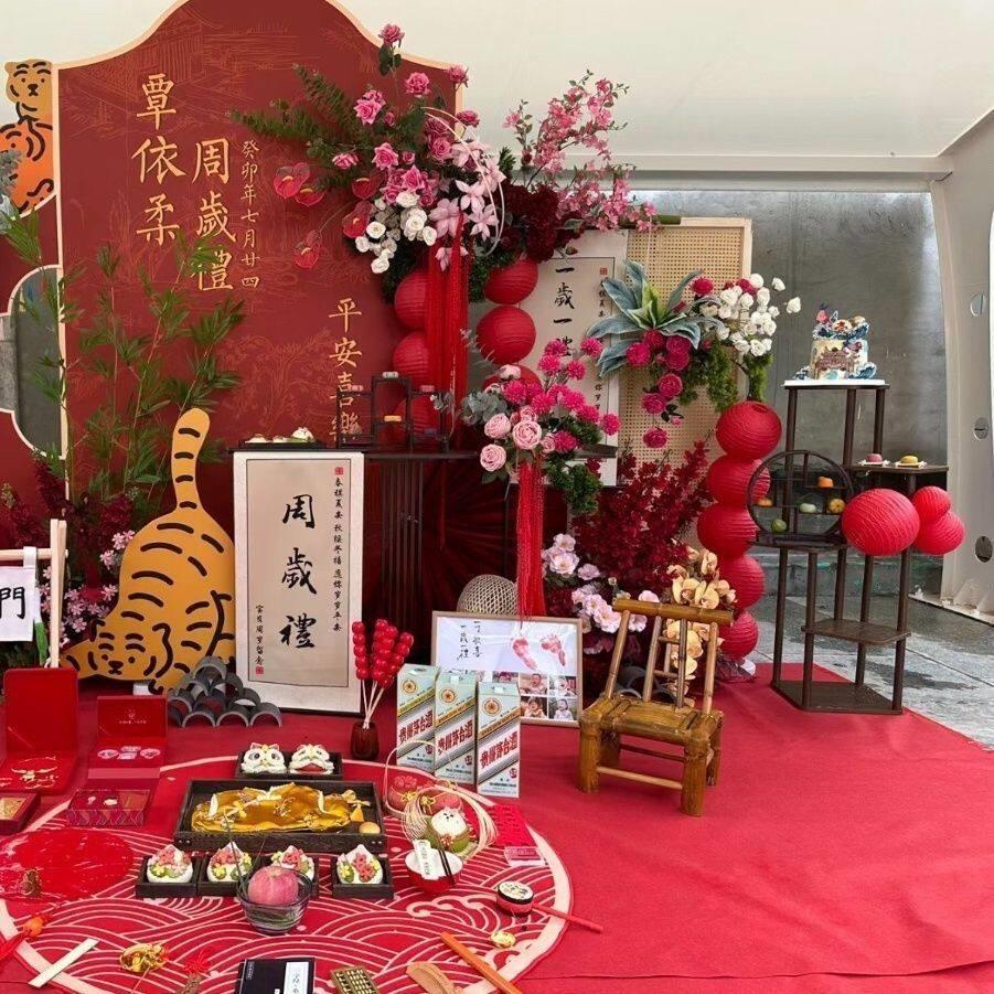 森系婚礼布置中式网格屏风婚庆用品订婚宴宝宝宴木制藤编照相馆道