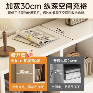沙发后置物架书架落地一体靠墙储物柜客厅侧边柜卧室床边柜收纳柜