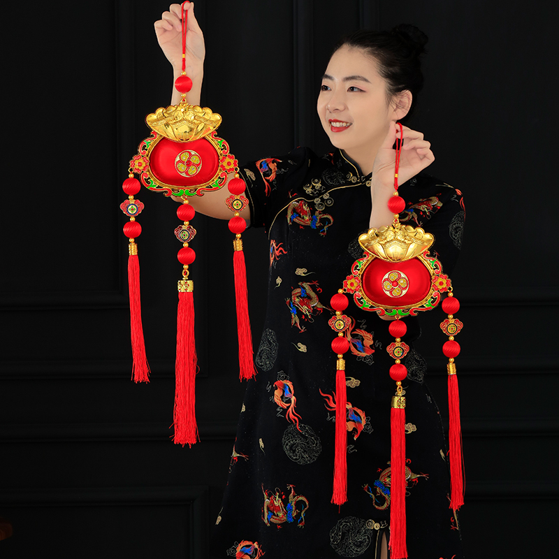 新年装饰品客厅入户门过年挂饰2023兔年春节场景布置福字喜庆挂件