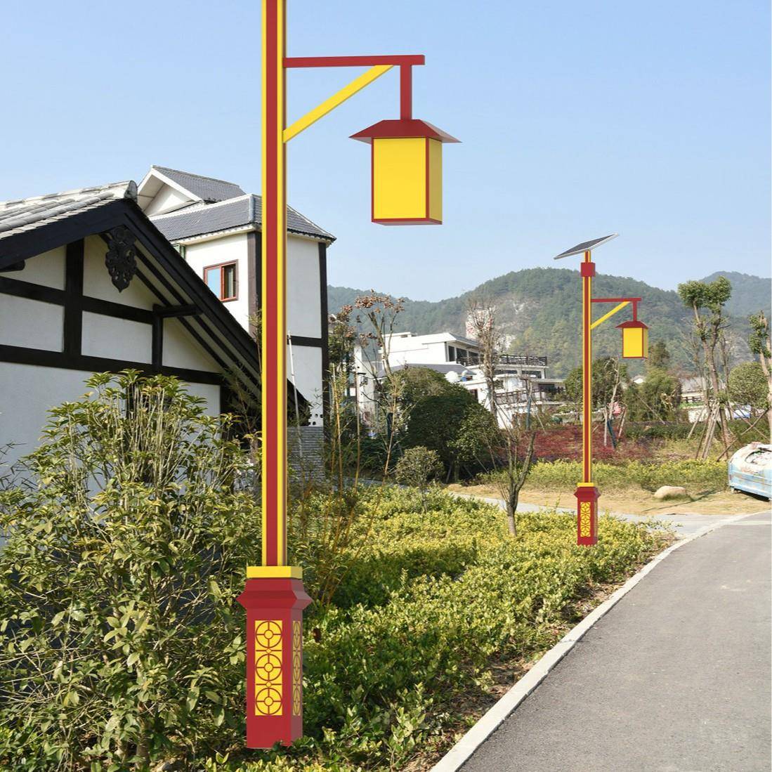 欧式农村户外防水LED庭院灯草坪花园小区别墅公园太阳能庭院灯