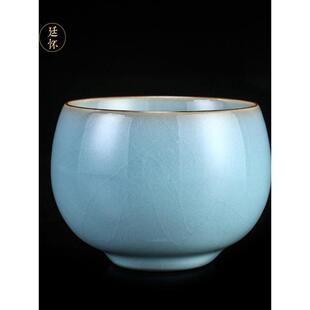 李廷怀汝瓷大师杯大师单杯天青汝窑茶具套装功夫茶单杯可以保持男