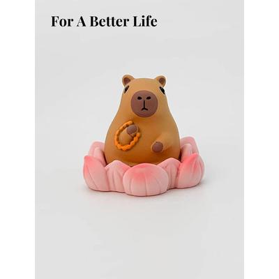 MOLA.Plume.摆件可爱卡皮巴拉治愈系桌面装饰创意生日礼物 | 羽潇