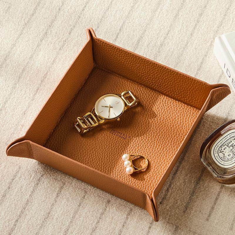 米立风物北欧首饰收纳盘玄关钥匙饰品托 托盘桌面创意皮革磁吸折,收纳整理,桌面收纳盒,淘宝优惠券,粉丝福利购,淘宝优惠卷