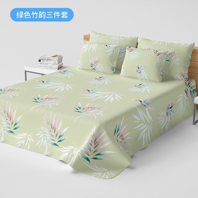 竹语原棉粗布软席三件套夏季床上用品床单枕套三件套粗布原棉套装,床上用品,床品套件/四件套/多件套,淘宝优惠券,粉丝福利购,淘宝优惠卷