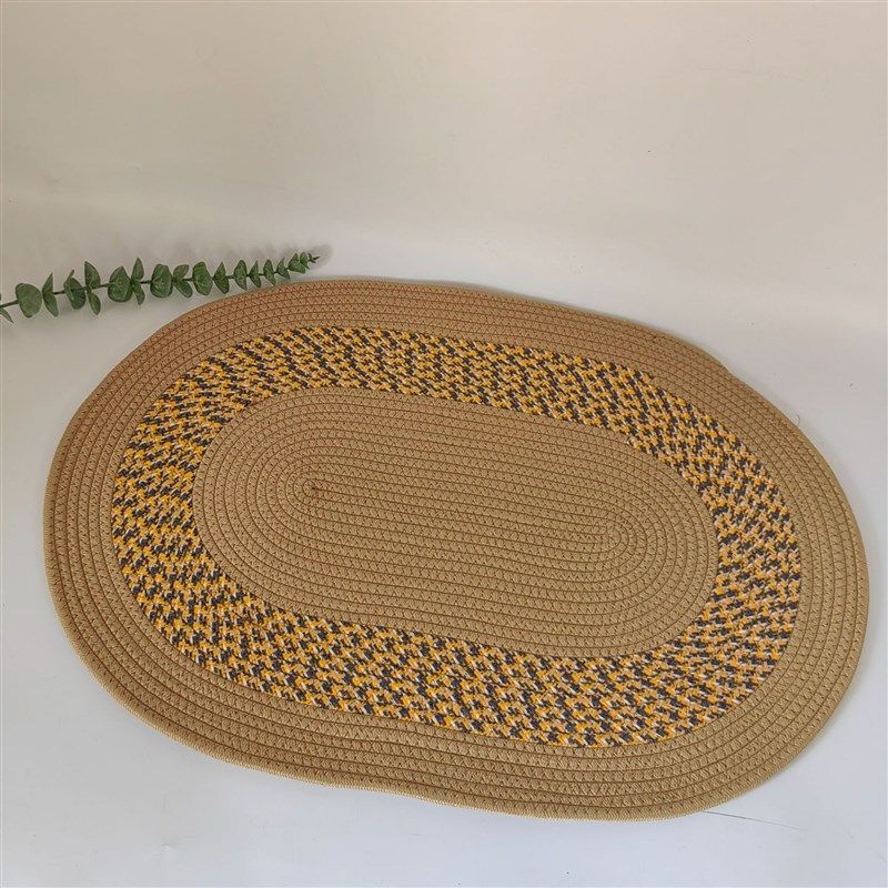 浴室地垫 手工隔热餐垫 酒店家用编织手工棉绳防滑垫入户门 门垫,居家布艺,地毯,淘宝优惠券,粉丝福利购,淘宝优惠卷