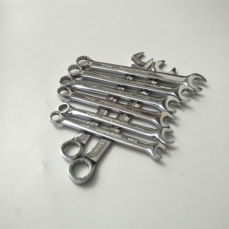 供应镜面14件套装两用扳手呆梅扳手8mm-24mm呆扳手远鴻五金工具