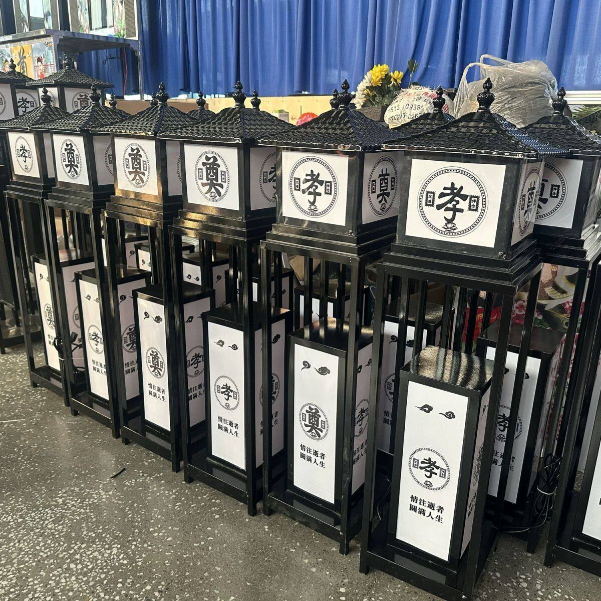 电子白事白事路殡葬用品引灯葬礼发光追悼会灯箱祭奠路引布置灵堂图片