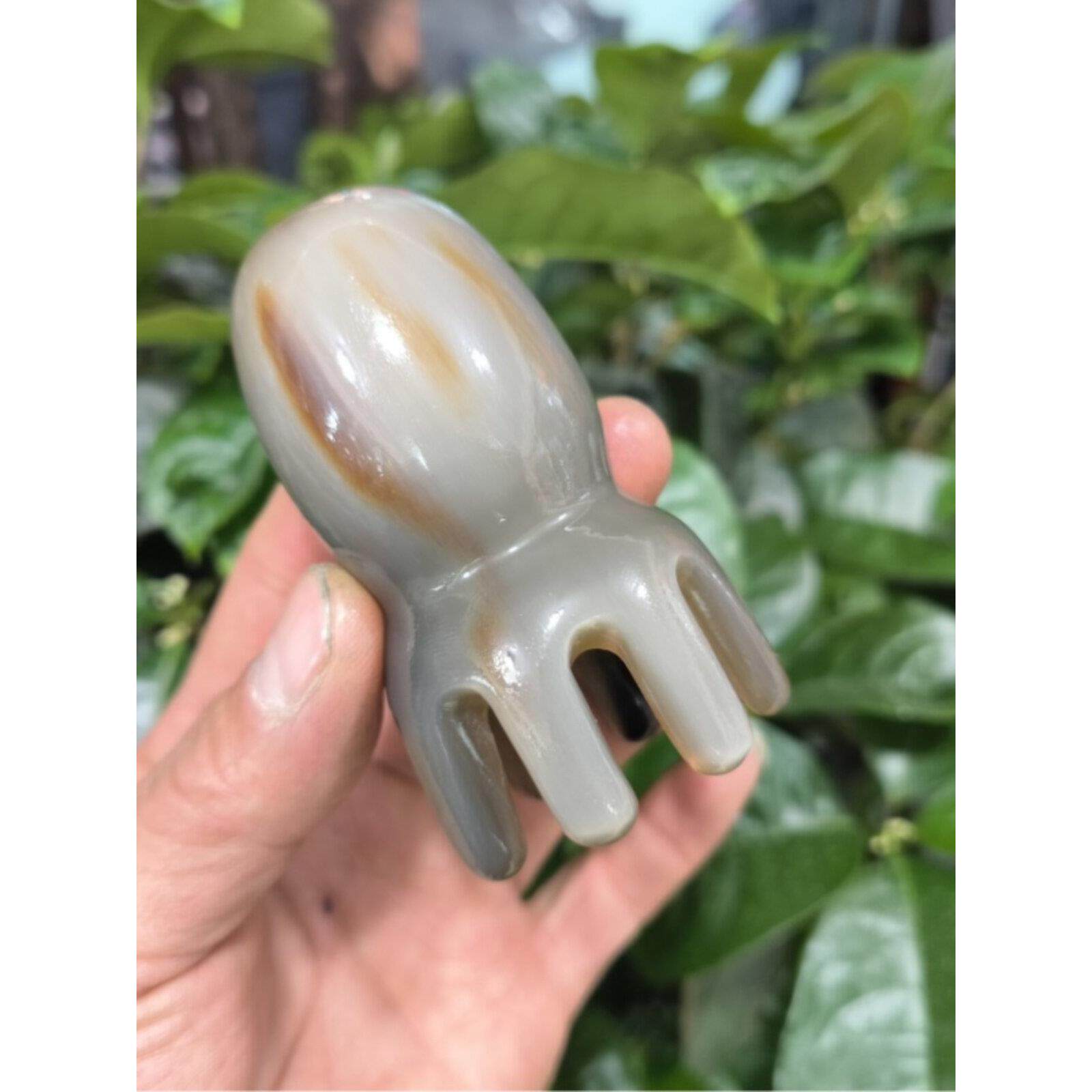 藏元藏牦牛角梳子随身携带，章鱼按摩梳，防静电梳，雕刻