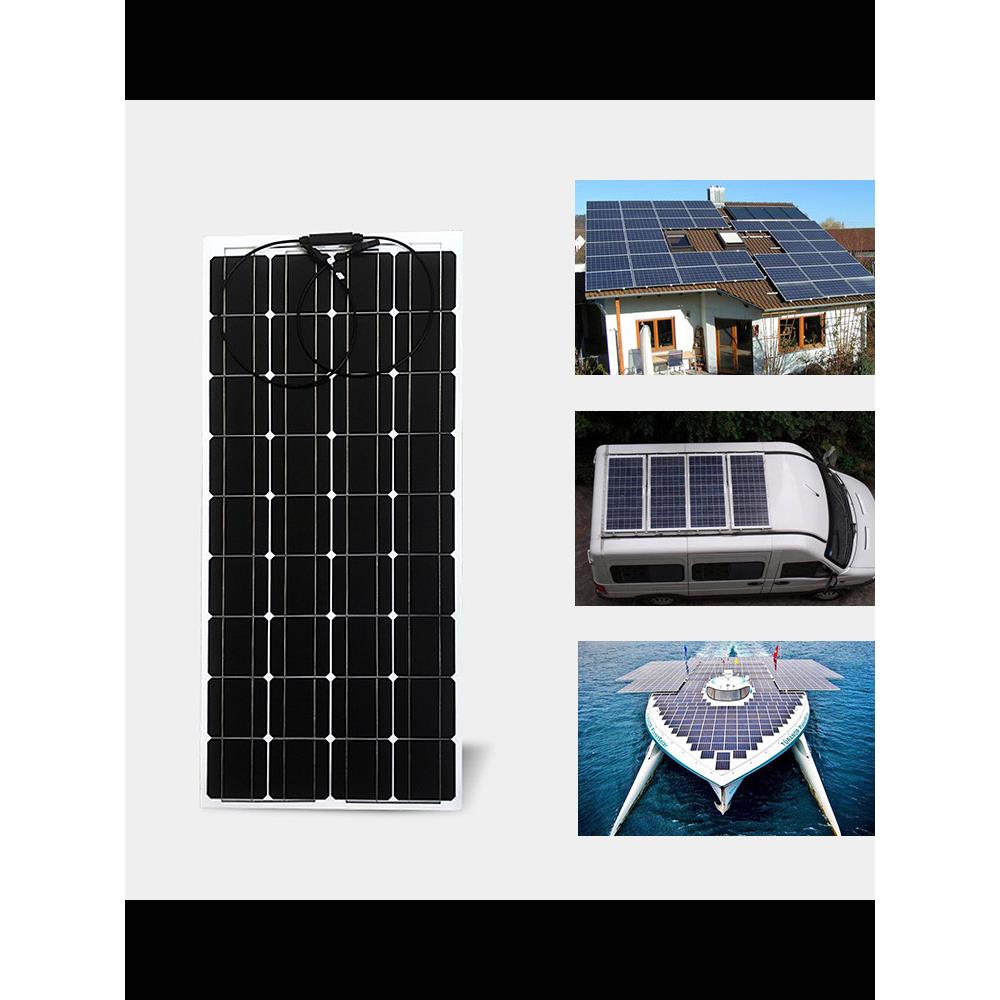 太阳能光伏柔性板软板房车汽车12v24v36v48v60v72v可定制任意尺寸