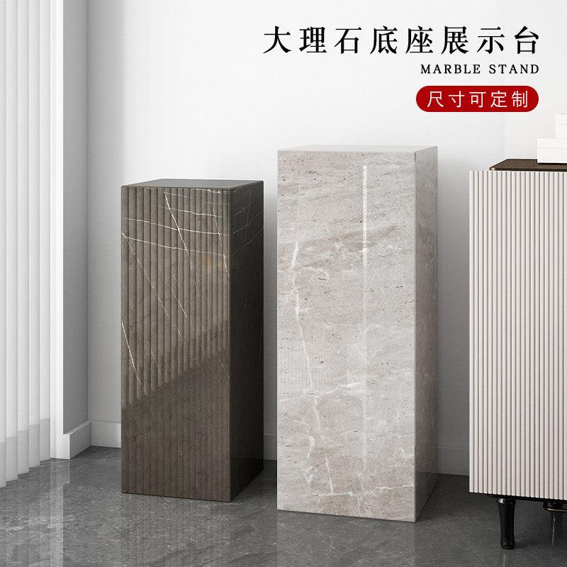 大理石工艺礼品摆饰石墩艺术品雕塑台古堡灰雕塑底座基座落地摆设