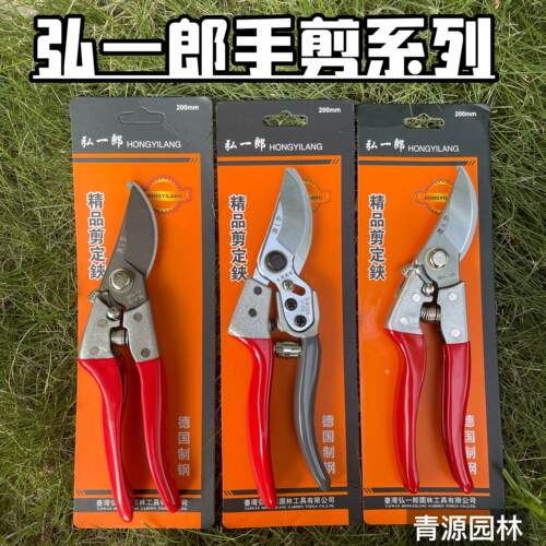 台湾弘一郎V8修枝剪刀果树剪粗枝剪家用手剪花剪园林剪枝剪工具