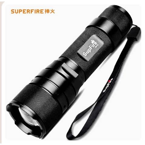 SupFire神火F3变焦强光手电筒调焦可充电迷你LED户超亮远射聚光