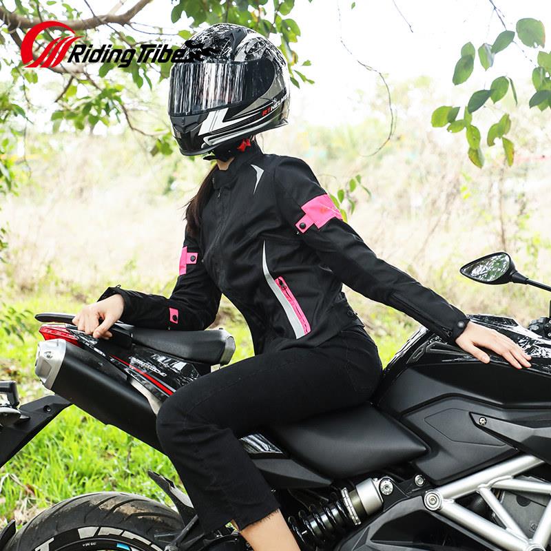 骑行部落夏季女款摩托车骑行服防水套装女士机车服配全套护具装备