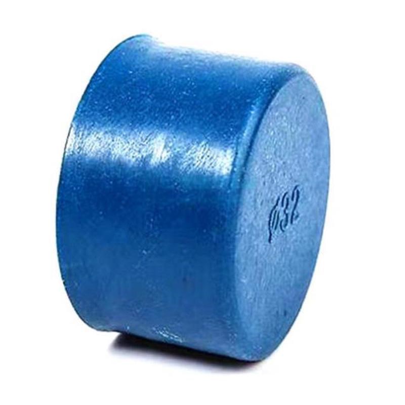 外扣式塑料管帽钢管保护帽堵盖圆形防尘盖盖帽蓝色螺纹堵头