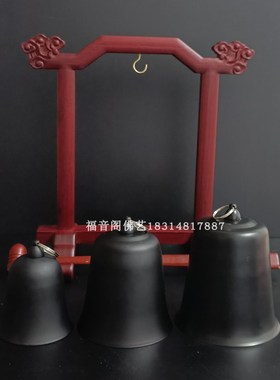 寺院法器铜帝钟实木架345寸帝钟提钟挂钟吊钟铃铛风铃送锤包邮