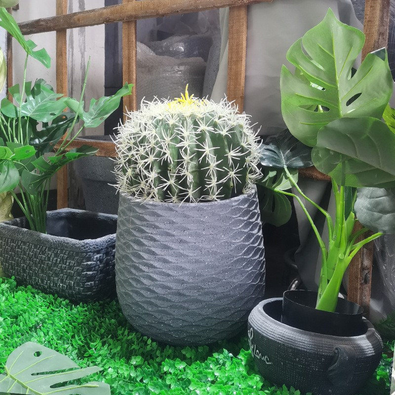 北欧创意水泥花盆长方形大号现代简约风格客厅室内庭院绿植落地盆